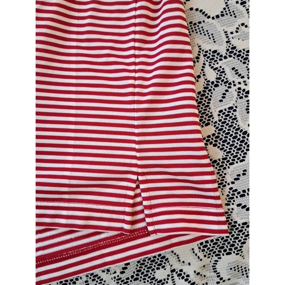 Ping Golf Polo XL Red Striped 3 Button Dry Fiber Dynamics Performance Stretch - Picture 8 of 9